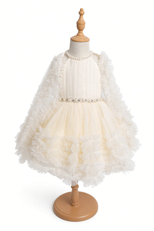 Cream Pearl Princess Dress