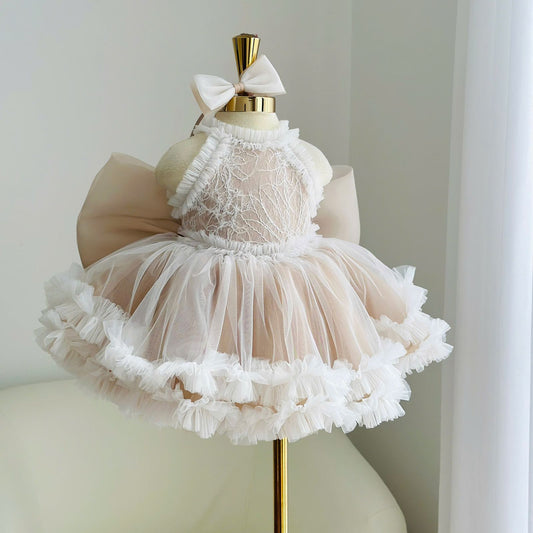 Beige Moonlight Couture Dress