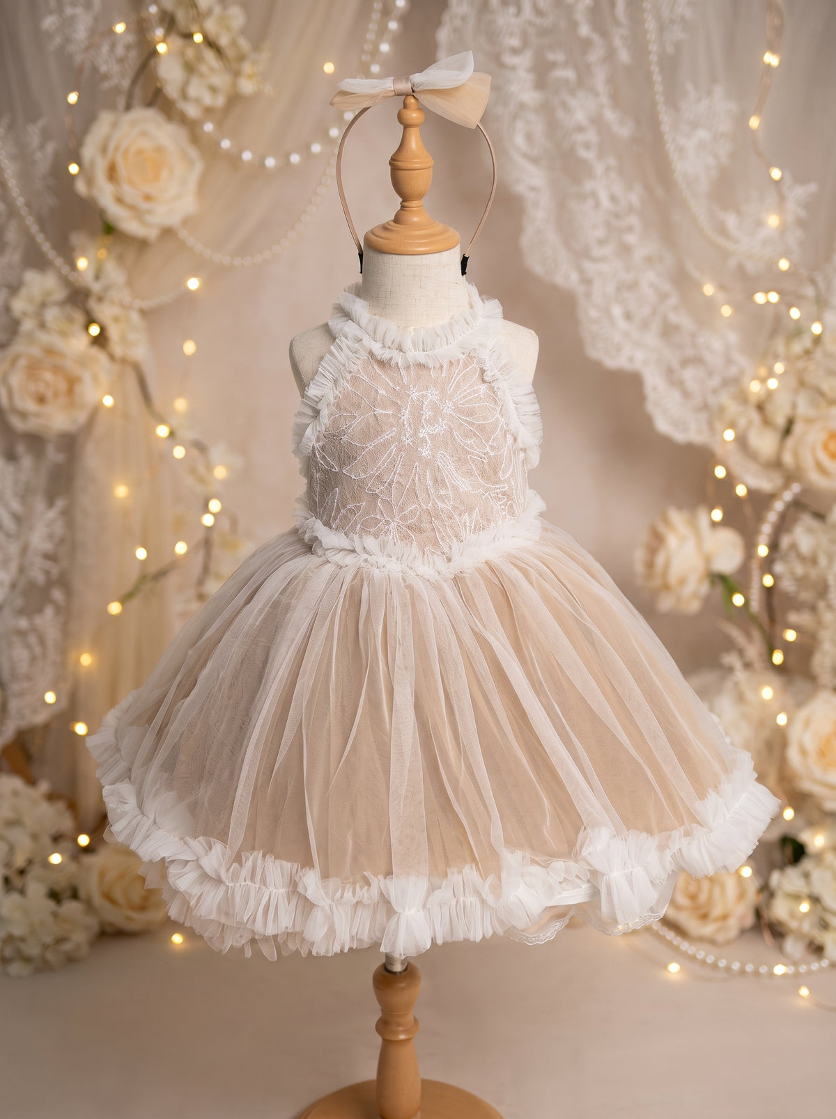 Beige Moonlight Couture Dress