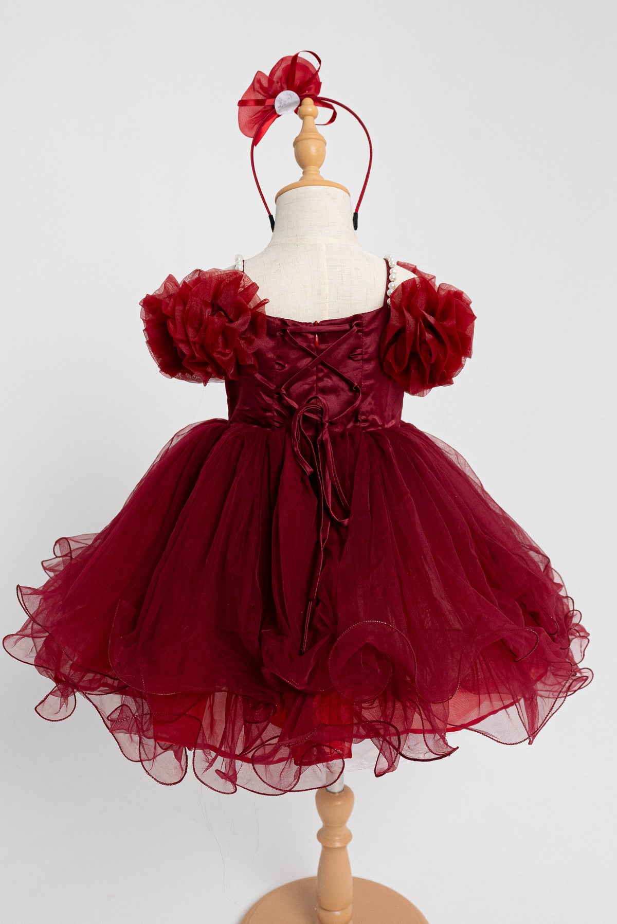 Burgundy Royale Tulle Gown