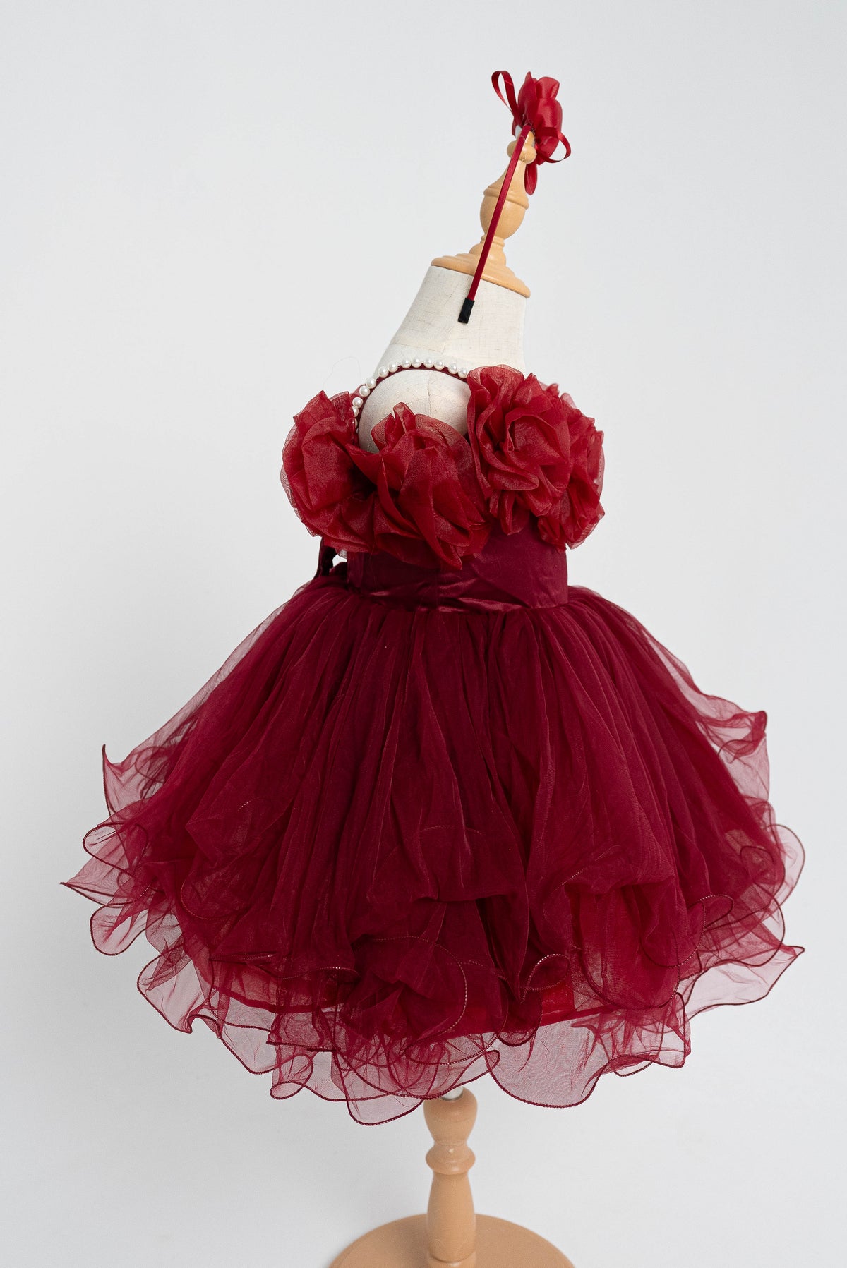 Burgundy Royale Tulle Gown