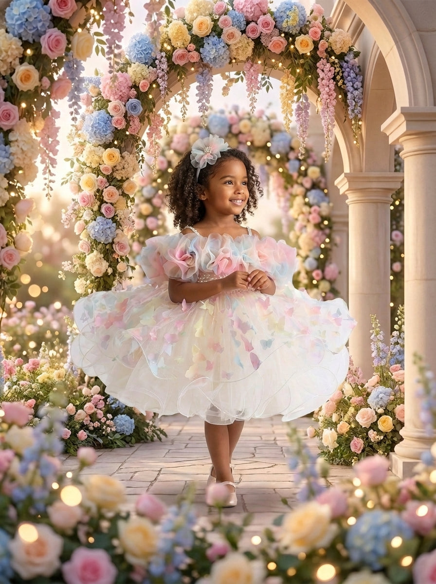 Pastel Rainbow Aurora Gown
