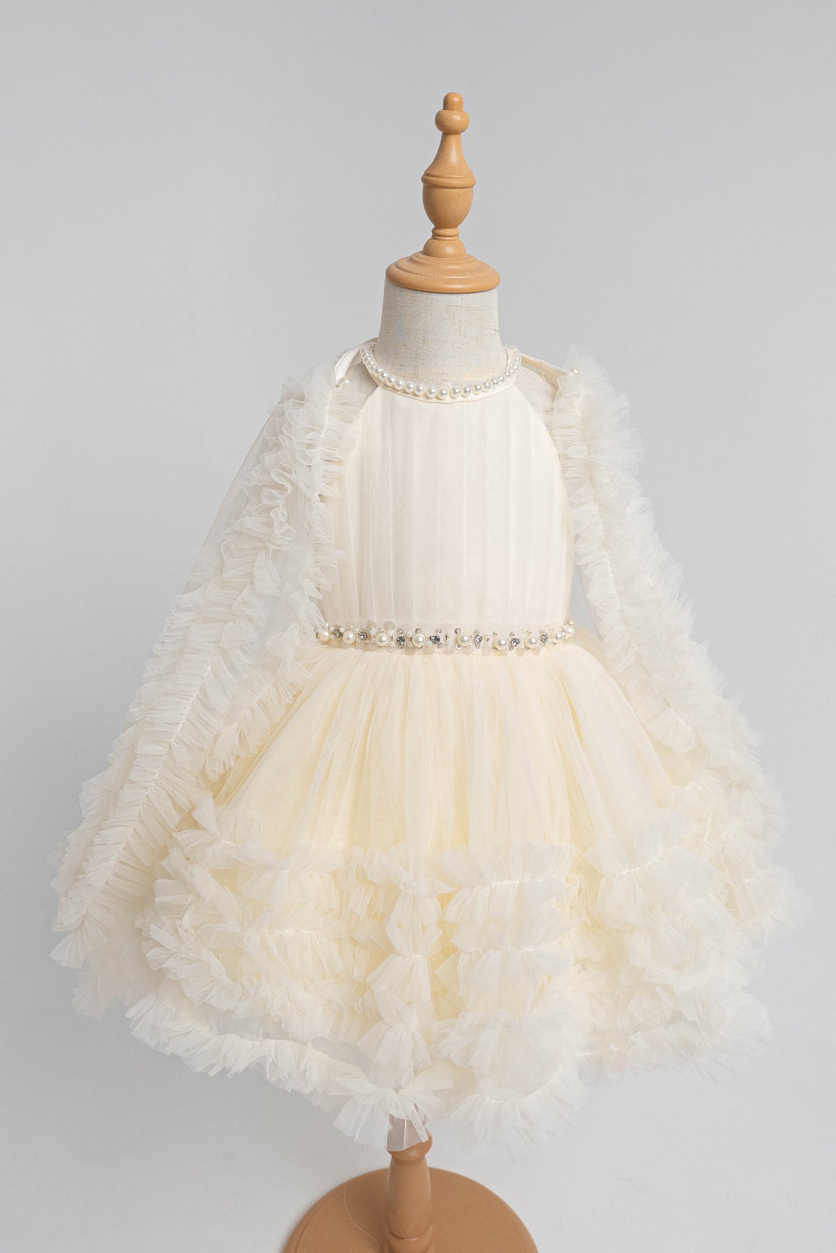 Cream Pearl Princess Dress