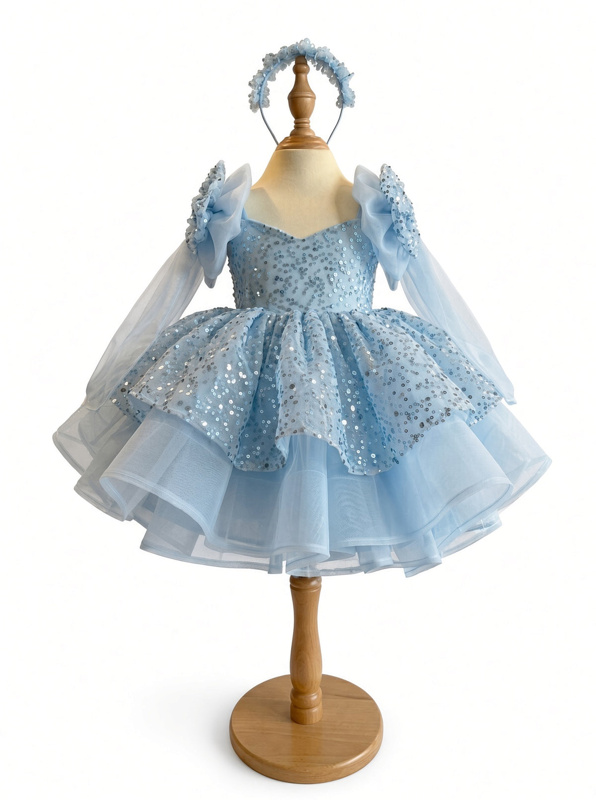Blue Blossom Cascade Dress