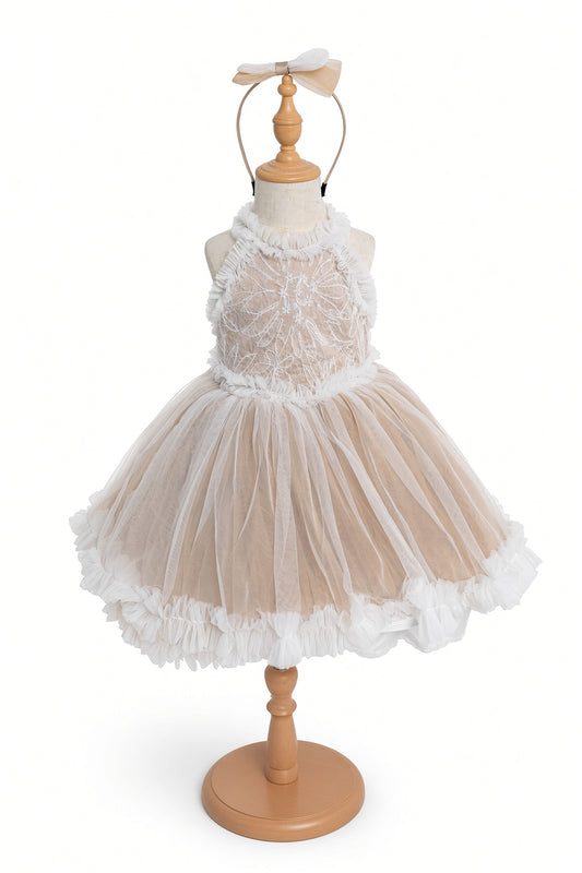 Beige Moonlight Couture Dress