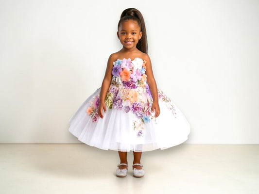 BELLA TWIRLS WHITE PARTY DRESS MODEL