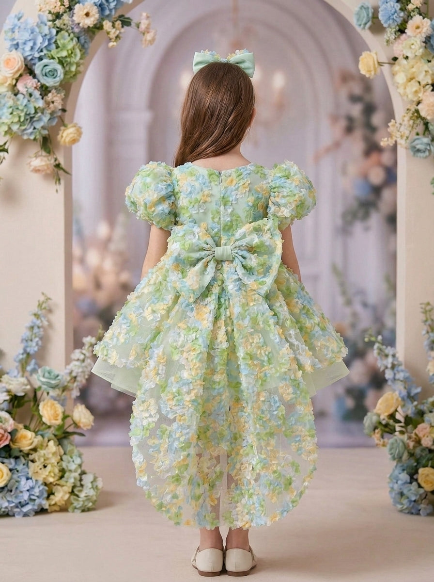 Mint Meadow Cape Princess Dress - Bella Twirls