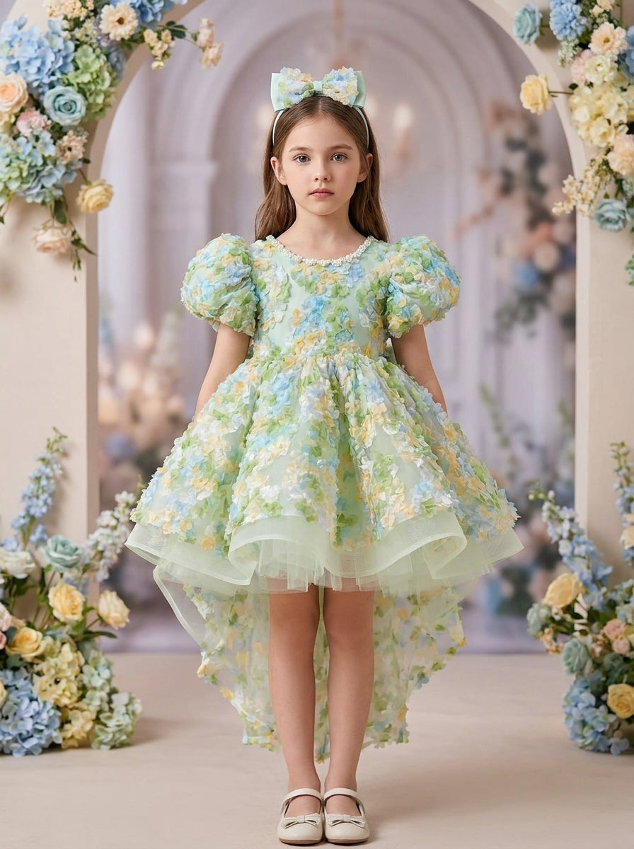 Mint Meadow Cape Princess Dress - Bella Twirls