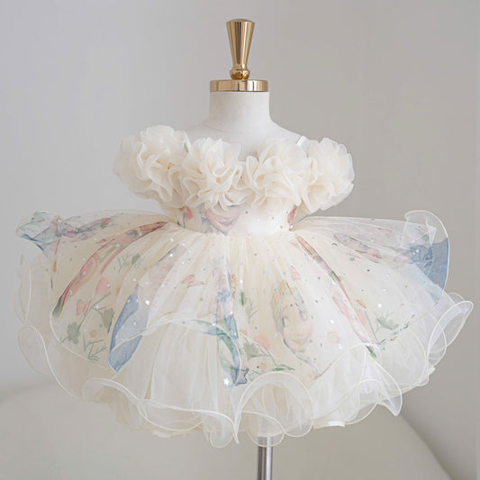 Pastel Floral Fairytale Gown