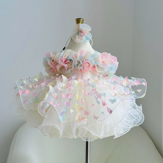 Pastel Rainbow Aurora Gown