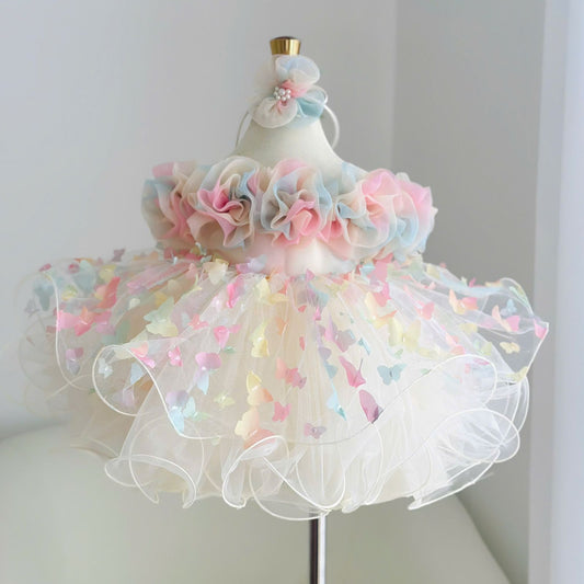 Pastel Rainbow Aurora Gown