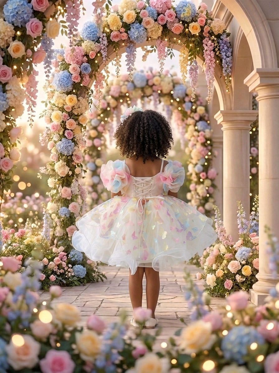 Pastel Rainbow Aurora Gown