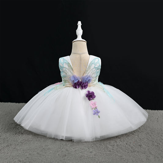 White Snowflake Princess Gown