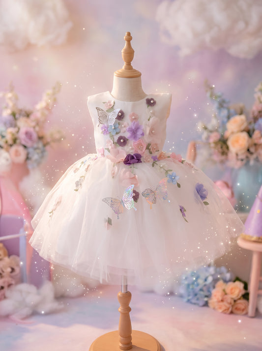 White Snowflake Princess Gown