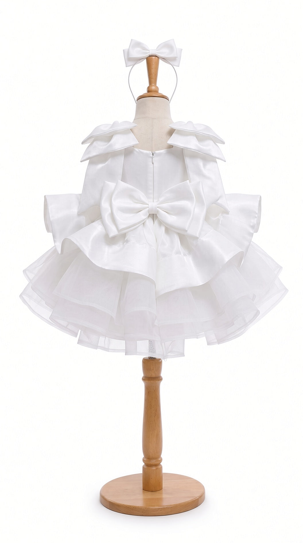 White Petal Cascade Dress